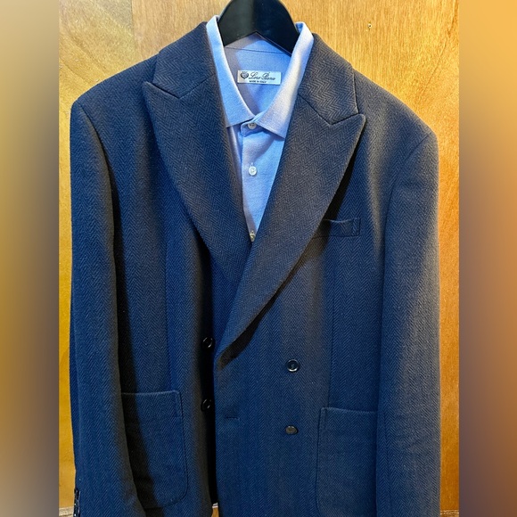Banana Republic Navy Double-Breasted Blazer - Picture 1 of 3